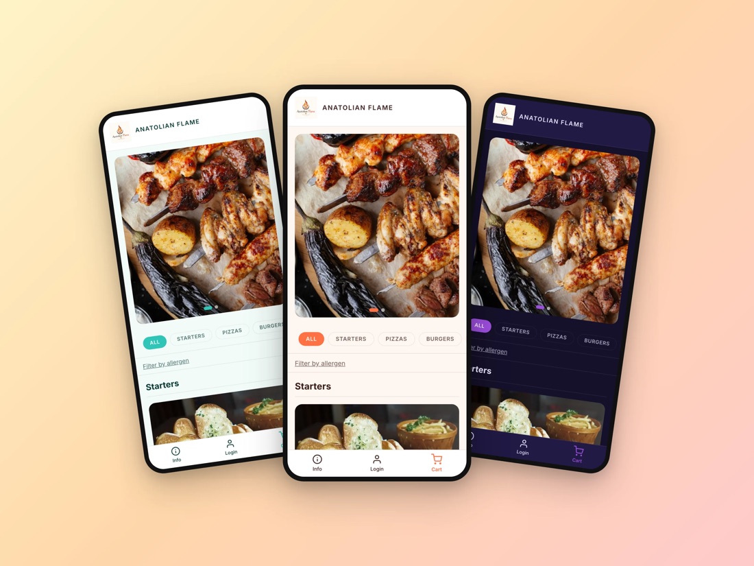 MenuDock branded ordering storefront theme designs